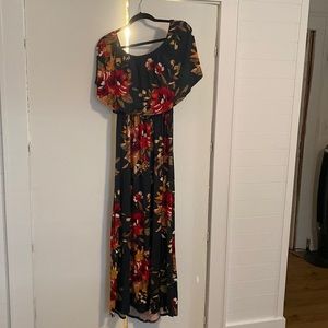 Floral fall/winter maxi dress